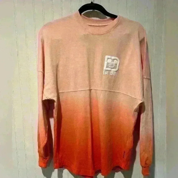 Disney parks long sleeve peach ombré spirit jersey sz. XS . Oversized EUC - Picture 3 of 4
